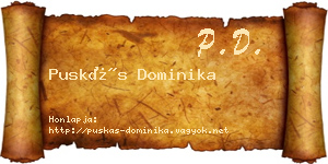 Puskás Dominika névjegykártya
