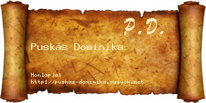 Puskás Dominika névjegykártya